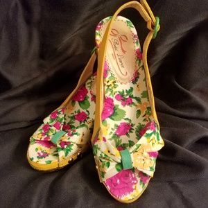 Poetic Licence Garden Variety Platform Heels Sz 6M